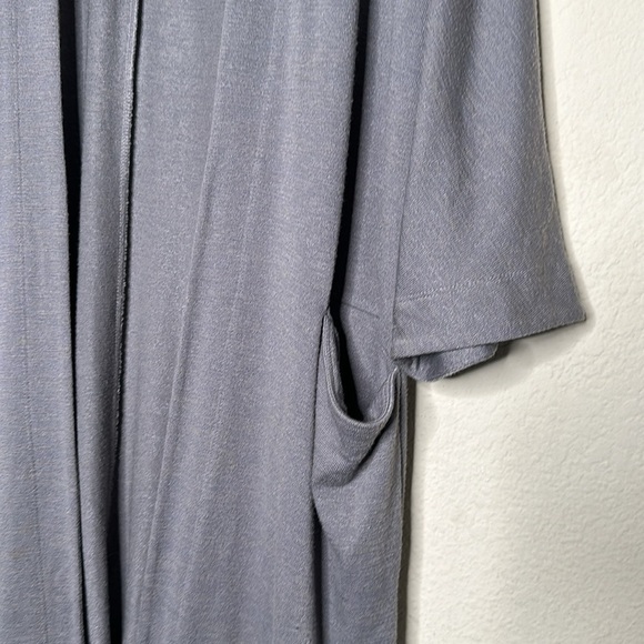 Wilfred Free Zlata LONG Sweater Open Front Kimono Cardigan Gray Medium Like NEW - Picture 7 of 16
